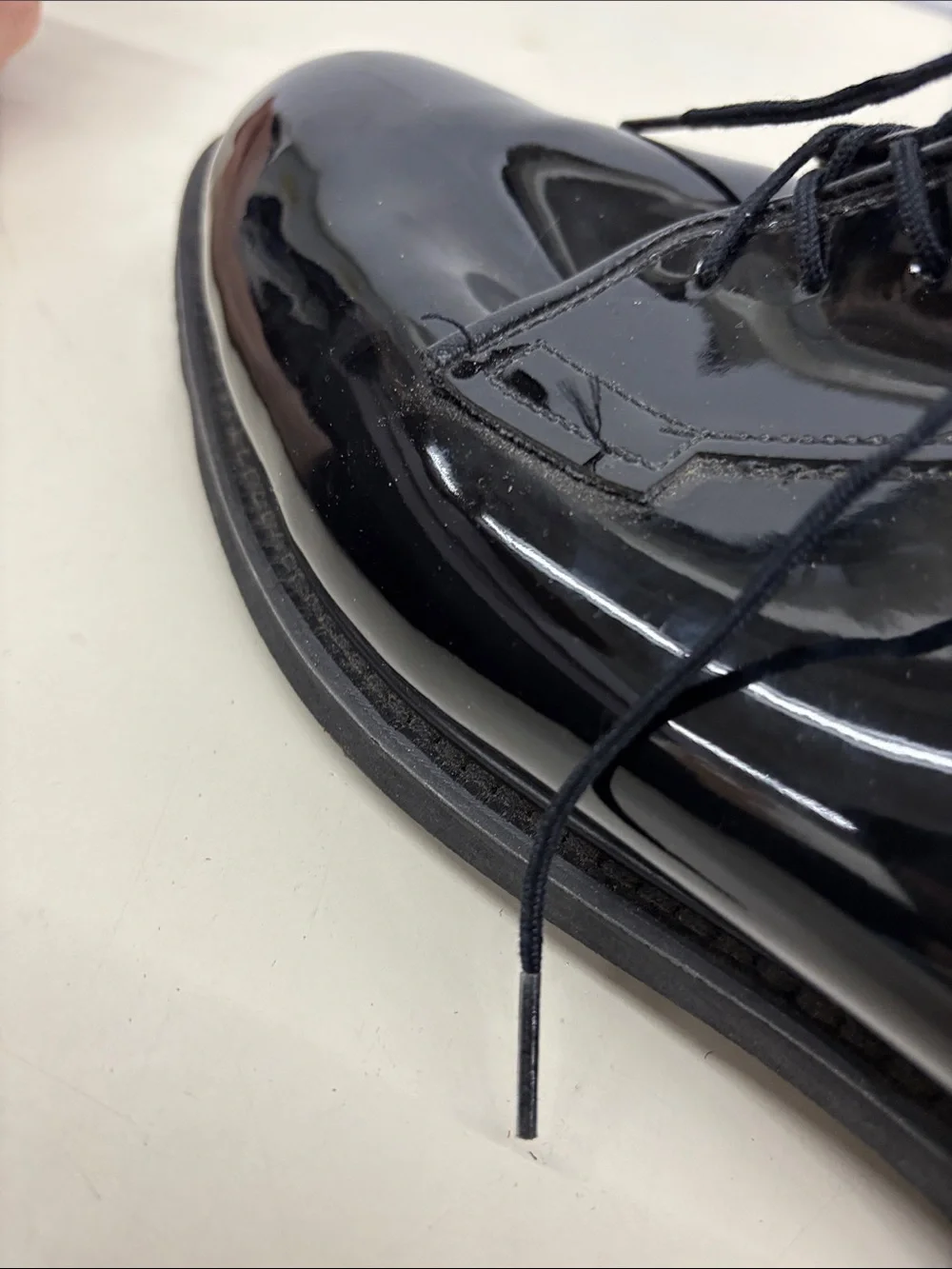 Bates Black Patent Leather Derby Dress Shoes
